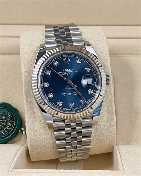 rolex datejust bleu diamant|2022 Rolex Datejust 41mm.